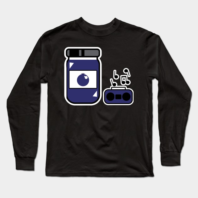 That’s My Jam - Blueberry Long Sleeve T-Shirt by Kev Brett Designs